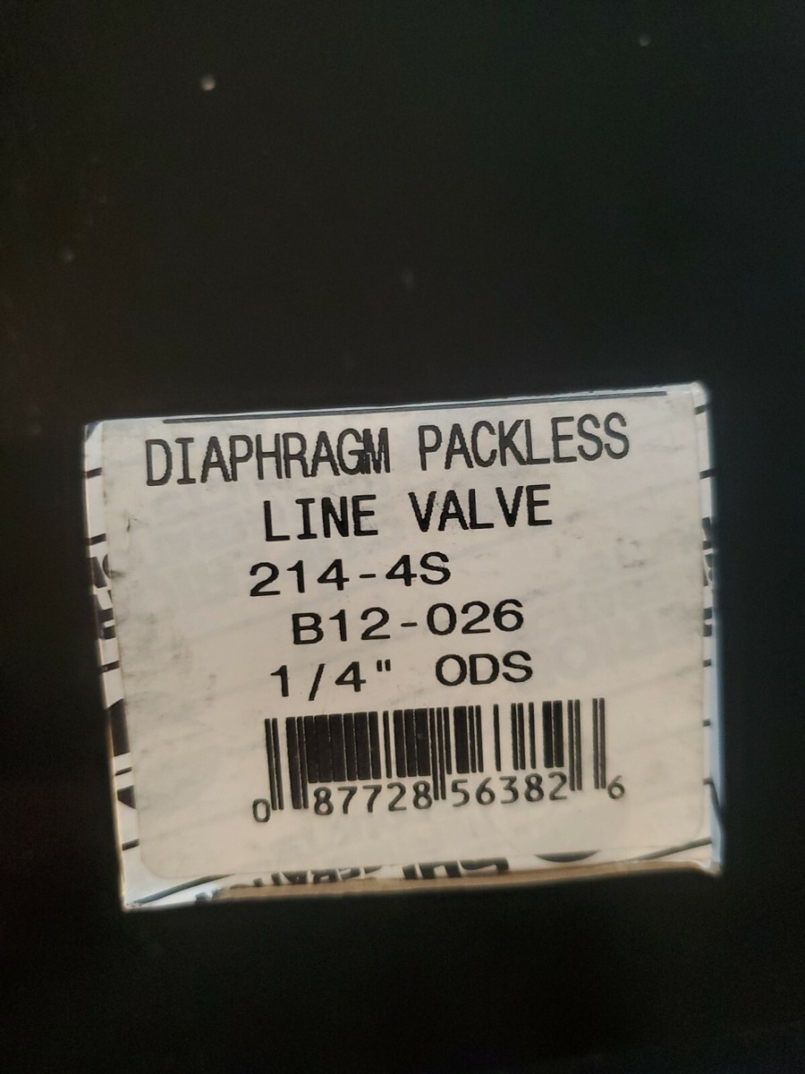 Válvula De Línea Sin Paquete De Diafragma Superior 214-4ST Con
