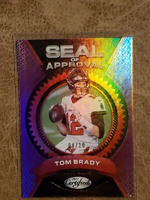 2021 Certified Seal Of Approval Purple Tom Brady Card No. SA-11 /10   Bucs!