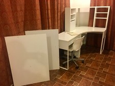 IKEA MICKE 100x142cm Corner Workstation - White for sale IKEA MICKE 100x142cm Corner Workstation - White for sale