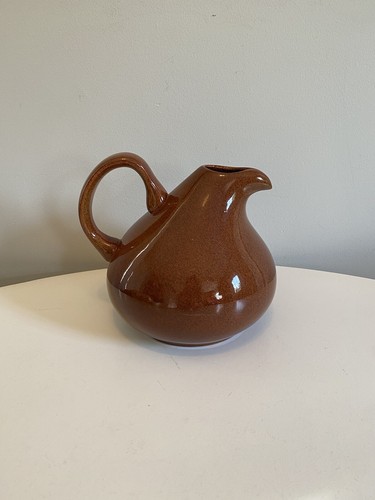Vintage Russel Wright American Modern Bean Brown Carafe, Mid Century Pitcher - Picture 2 of 7