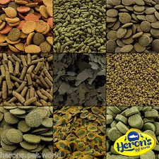 HERONS PREMIUM SPIRULINA FISH FOOD Malawi Cichlid Goldfish Pleco Wafers Sticks