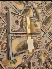 100-1000 pcs Dollar Bills Prop Toys Money Bank Film Cash Paper 10,000 Movie
