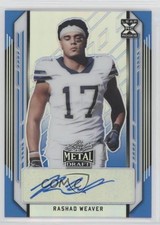 2021 Leaf Metal Draft Blue Rainbow 5/35 Rashad Weaver #BA-RW1 Auto 3wu