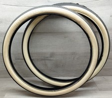Vintage 1950' Carlisle Lightning Dart White Wall Bicycle Tires 26 x 2.125