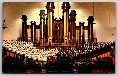 Mormon Tabernacle Choir and Organ. Salt Lake City, Utah Postcard.