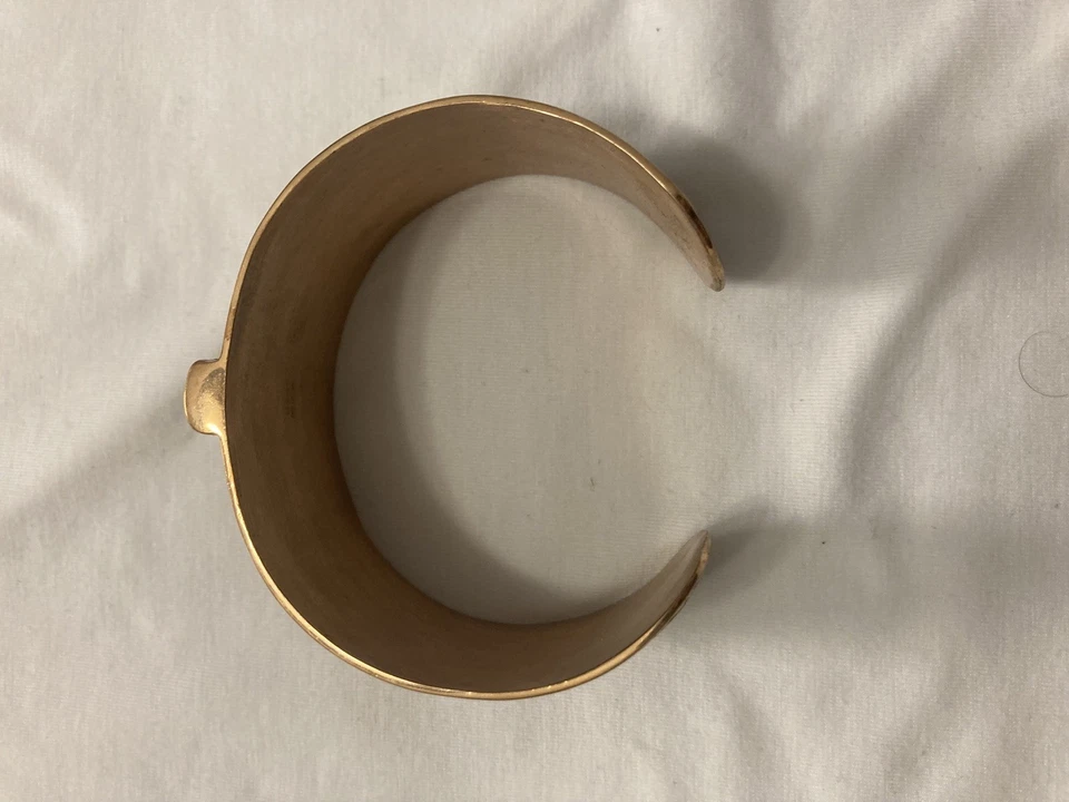 Amy Kahn Russell AKR Heavy Solid Bronze Tribal Cuff Bracelet M/L - Image 3 of 4