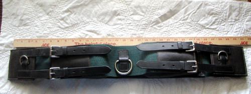 31"DOVER QUALITY SUFFOLK SADDLERY PADDED LEATHER SURCINGLE W/GIRTH TRAINING TACK