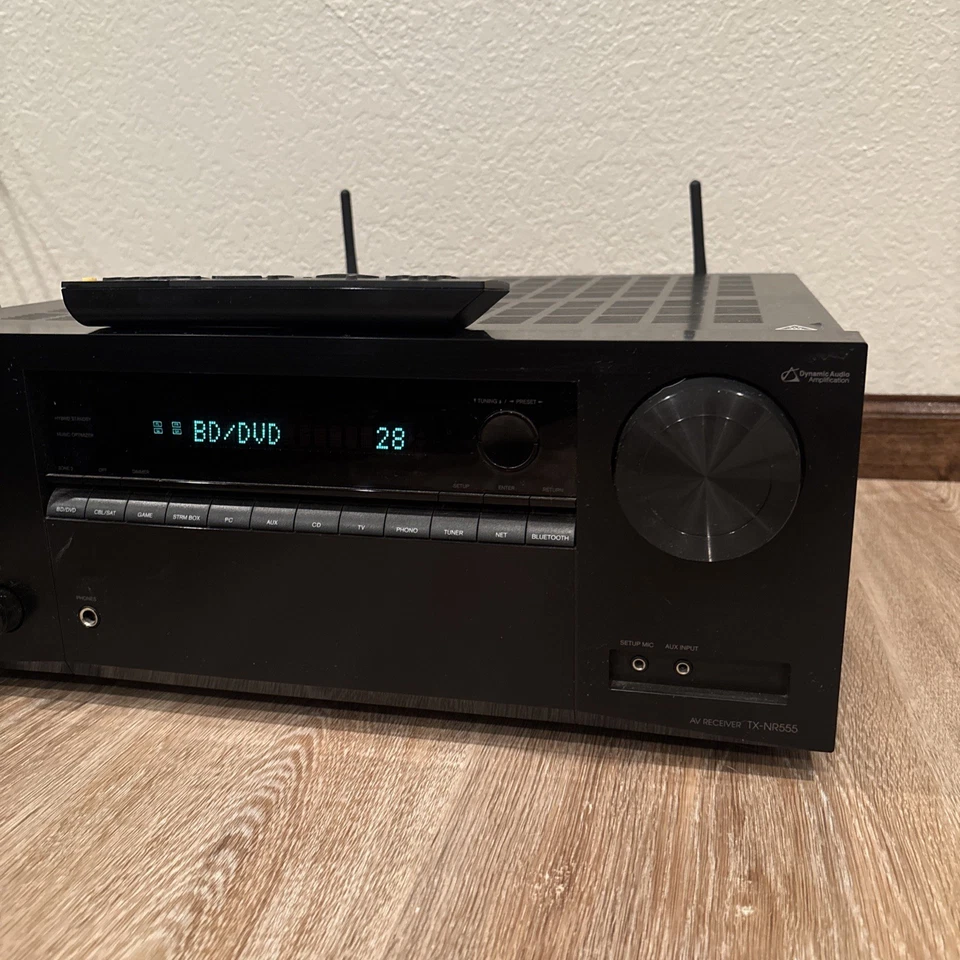 Onkyo TX-NR555 W/remote 4k 7.2 Channel Network A/V Receiver – Dolby Atmos Bundle - Image 2 of 4