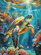Sea Turtle Diamond Art Painting Kits for Adults Paint with Diamond Kit for Begin