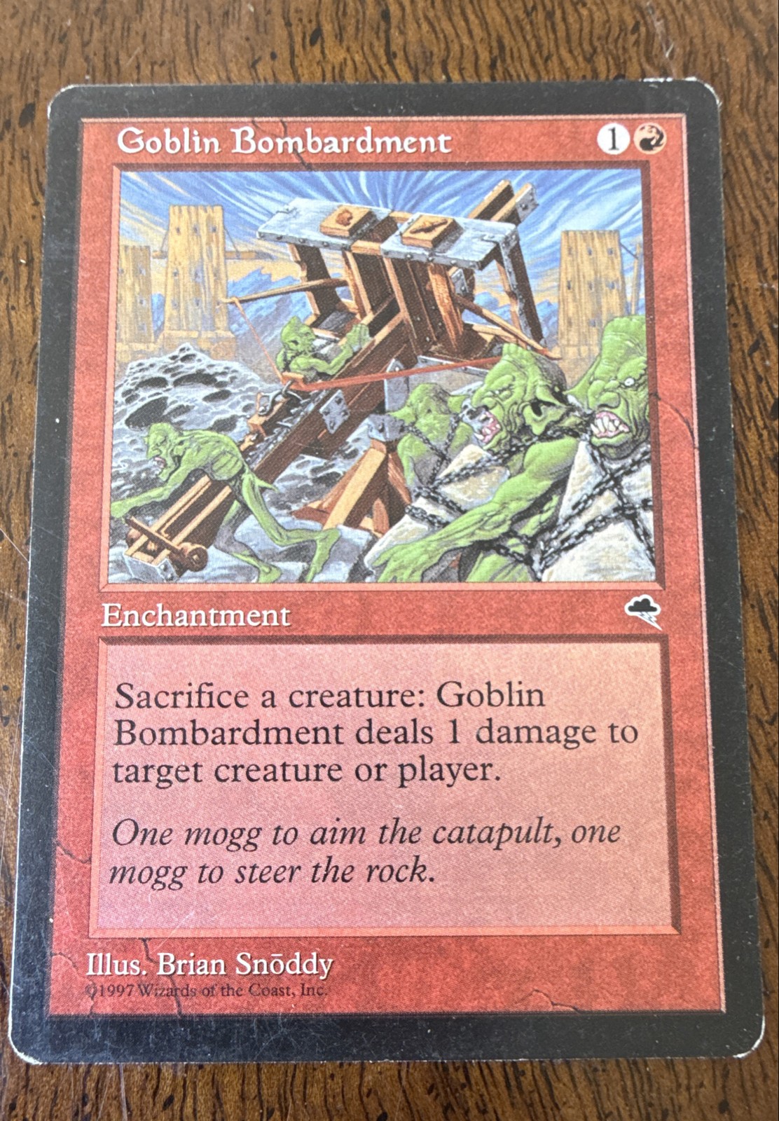 Goblin Bombardment Tempest Regular Magic, The Gathering MTG M/HP