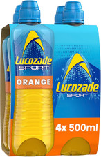 Lucozade Sport Body Fuel - Orange 4X500Ml Isotonic Sports Drink.