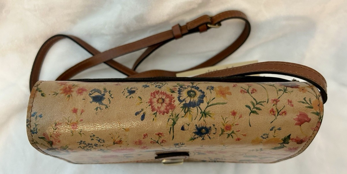 Patricia Nash Locri Prairie Rose Floral Leather Crossbody Shoulder