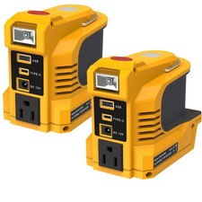 2x 220W Power Inverter for Dewalt 20V Battery DC 20V to AC 110V Portable USB-C