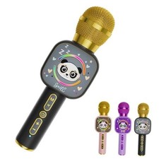 Kids Karaoke Microphone Mini, Bluetooth Voice Changer Toy Ages 3-12, black - 1