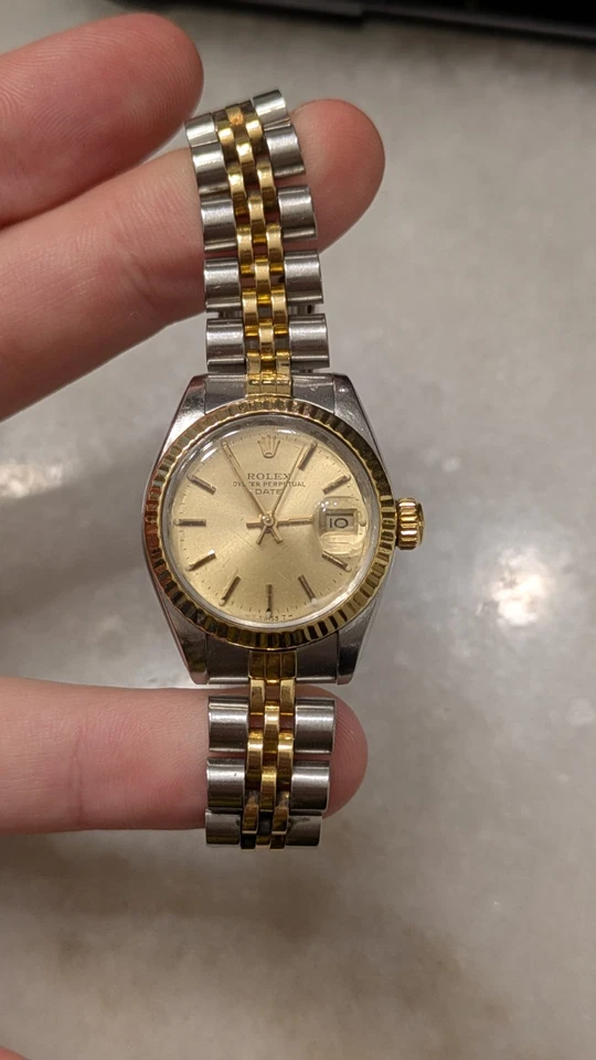 ladies steel gold rolex datejust 26mm 69173 - Image 2 of 4