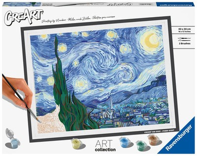 Ravensburger CreArt - Malen nach Zahlen 23518 - ART Collection: Starry Night...