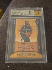 2005-06 Upper Deck Hardcourt Signatures Ronny Turiaf #HS-RT Auto gb9 Bgs 9