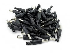 Male DC Power Plug Connectors 2.1mm x 5.5mm for LED Lights, CCTV & Electronics
