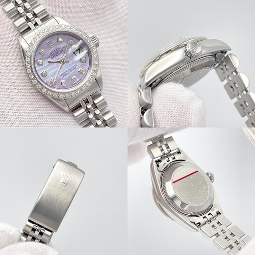 Rolex Datejust Ladies 26mm 69240 MOP Diamond Dial Diamond Bezel Jubilee Papers - Picture 9 of 16