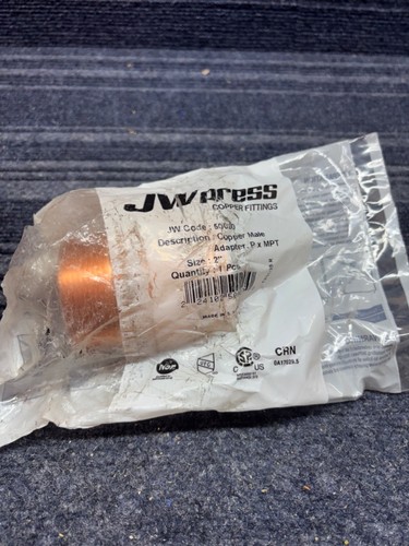 Jw Press Dura-Seal 50020 Copper Compression Male Adapter 2″ P X Mpt (R2)