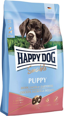 Happy Dog Supreme Sensible Puppy Huhn Lachs Kartoffel Welpenfutter 100g-18kg ver
