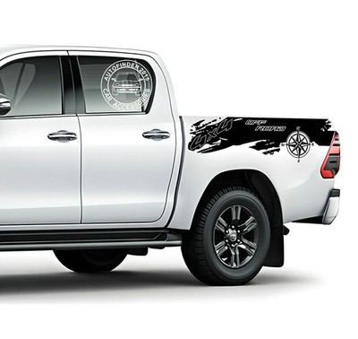 Pickup Trunk Side Sticker For Toyota Hilux Isuzu D-max 4x4 Off Road Vinyl Decals