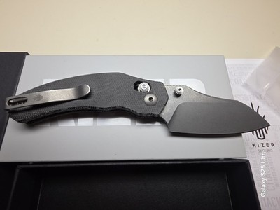 Kizer Mini Bulldog Folding Pocket Knife Nitro-V Blade Micarta Handle V3672SA2