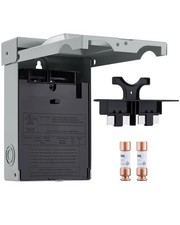 SURAIELEC 30 Amp Fused AC Disconnect Box, Outdoor Pull-Out Switch Enclosure w...