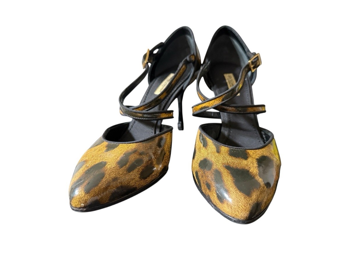 Vtg Dolce & Gabbana Leopard Print Patent Leather Heels 36 | eBay