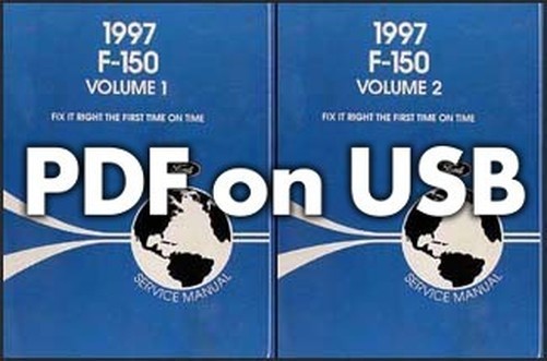 1997 Ford F-150 Shop Manuell Set Auf USB F150 Pickup Truck Reparatur Service-image