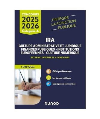 IRA 1000 QCM - Cat. A - Concours externe, interne et 3e concours - 2025-2026: Cu