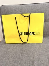 Selfridges Yellow Empty Gift Bag