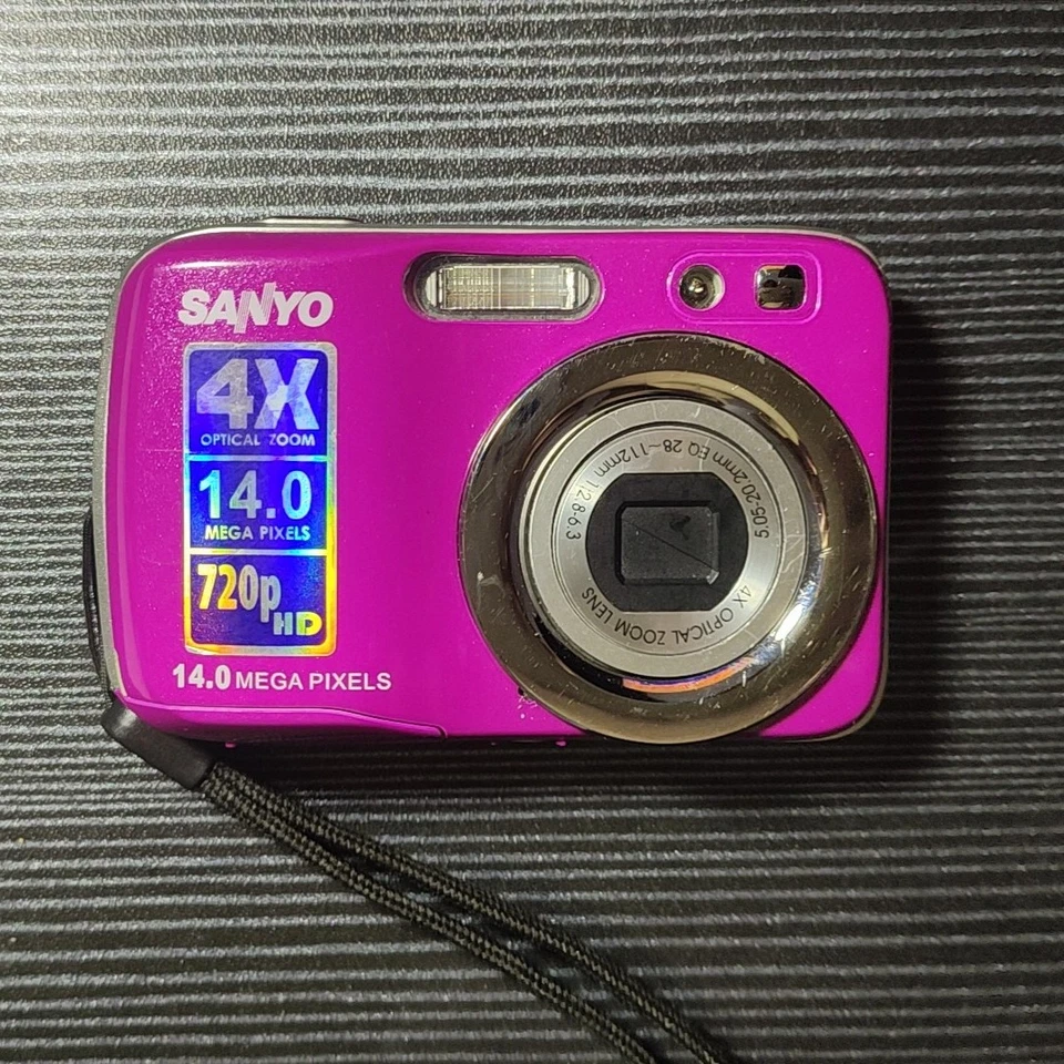 Sanyo VPC S1414 Digitalkamera 14 Megapixel 14-facher optischer Zoom Rosa - Bild 4 von 4