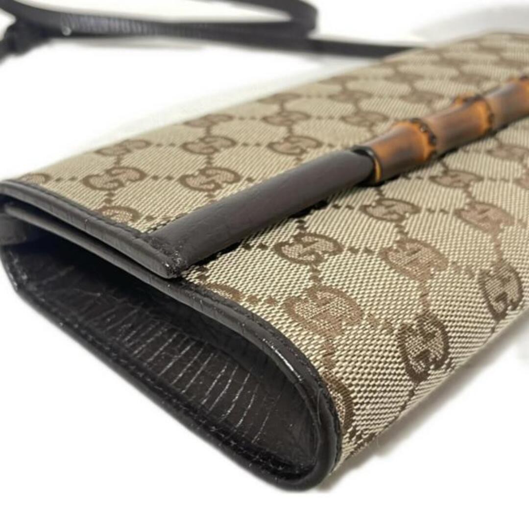 GUCCI GG Pattern Bamboo Shoulder Bag Beige Light Brown Dark Brown Used thumbnail 5