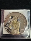 2002 Alaska Gold Rush Centennial, 1 Oz .999 Silver Gilded Round w/Gold Nugget