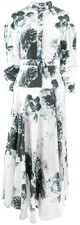 Alexander McQueen Chiaroscuro Day Dress in Ink