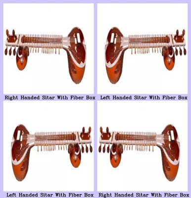 7 Hauptsaiten und 13 Sym. Saite Rechts- & Linkshänder Kamdar Sitar mit Faserbox