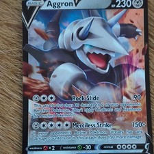 aggron v pokemon card value Aggron V Hp 230 Holo #96 Pokemon Card 2022