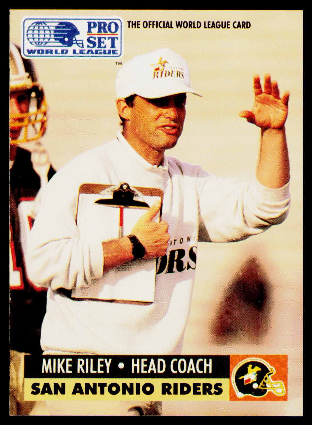 1991 Pro Set WLAF World Bowl Combo #30 Mike Riley