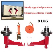 2-pack 15000lbs Shipping Container Wheels8x6.5 Lugheavy-duty Container Axles