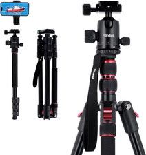 Rollei Compact Traveler No. 2 Stativ Schwarz, 180Cm Stativ Kamera 360° Kugelkopf