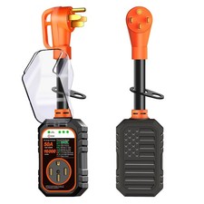 RV Surge Protector 50 Amp Flag Design - Upgraded 16000J Power Surges Voltage ...