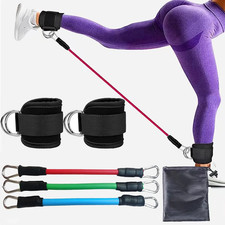 Ankle Resistance Bands with Cuffs 3-Level Adjustable Leg Glute Workout