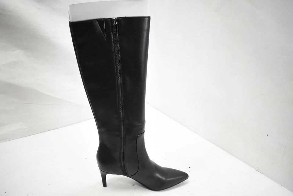 Nine West Boots Womens Size 7 Black Knee High Pointed Toe Kitten Heel Shadie 3 - Image 3 of 4