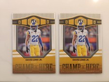 2022 Donruss Football David Long Jr. Champ is Here