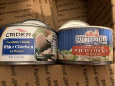 Crider Premium Chunk White+Butterfield Farms Canned Boned White Chicken in Water