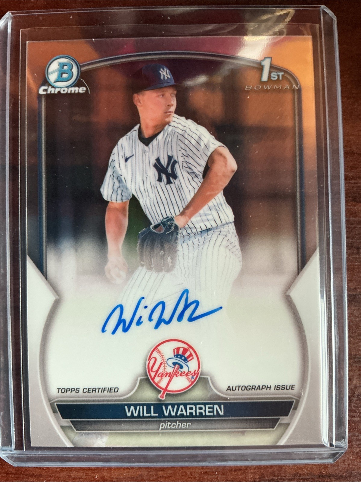 Will Warren 2023 Bowman Chrome 1st Bowman Auto #CPA-WW