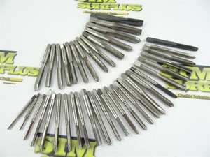 LOT OF 40 ASSORTED HSS TAPS #2-64NF TO 3/8"-24NF HANSON BATH