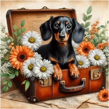 5D Dog Diamond Painting Kits for Adults, 12x12 inches, Multicolored