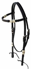 Horse Horse Western Show Tack Laced Browband Headstall 78AD16BK